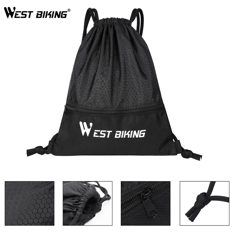 

WEST BIKING Bike Bag 15L Ultralight Cycling Backpack Beam Port Large Capacity Shopping Travel Storage Bag Drawstring Backpack