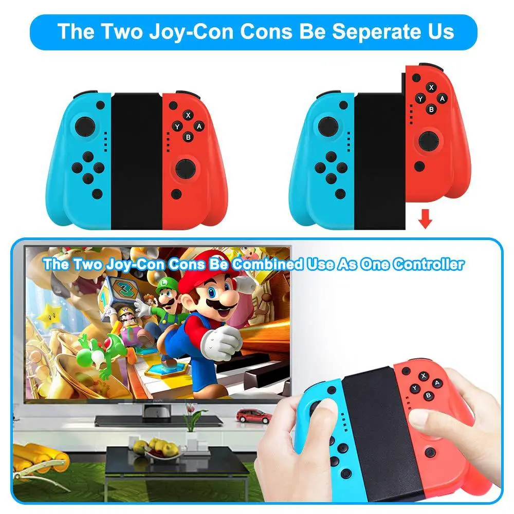 Переключатель Joy-con беспроводной геймпад обрабатывается для NS левый и правый Bluetooth обрабатываемый переключатель соматосенсорная ручка переключатель контроллер