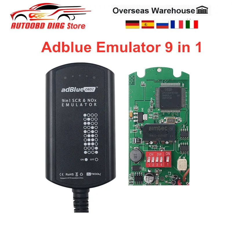 Полный чип Adblue 9 в 1 эмулятор поддержка Евро 4 и 5 Ad синяя эмуляция коробка с