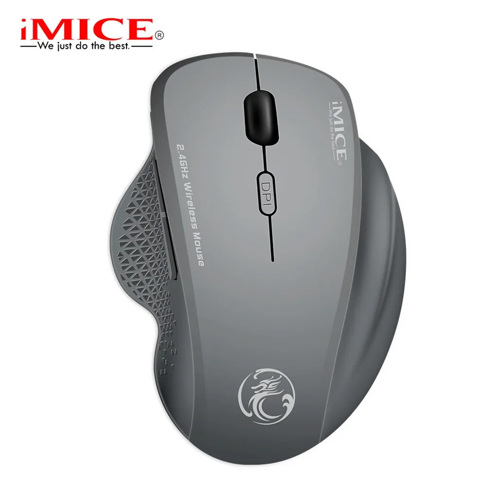 IMICE G6, беспроводная компьютерная игровая мышь, бесшумная офисная мышь для ноутбука, ПК, беспроводная, с третьей передачей, регулируемая мышь с приемником USB