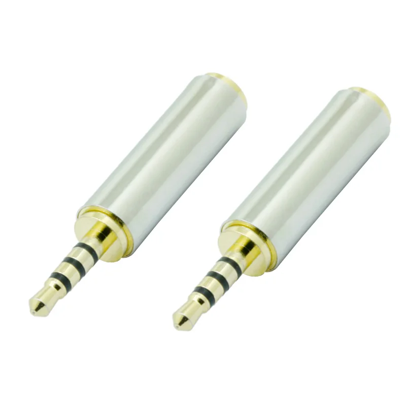 100pcs 2 5 mm Male to 3 5 mm Female 4 Pin Stereo Adapter Plug Converter Headphone Jack 4 Pole 3 5mm to 2 5mm TRRS Connector