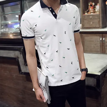 

3460-Men's Japanese loose short-sleeved T-shirt summer youth round neck trend T-shirt male
