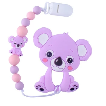 

Baby Pacifier Clip Safe Silicone Teething Soother Clip Mouth Chain Bite Chew Cartoon Toy Chewing Beads