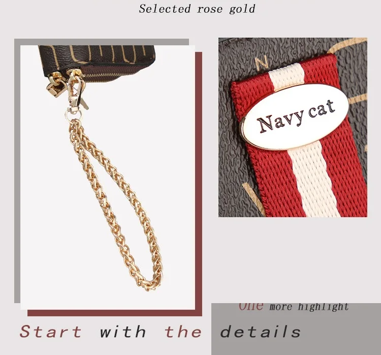 Navy CAT Small Women Wallets Female Leather Wallet Zipper Design With Coin Purse Pockets Mini Walet Womens Bag12