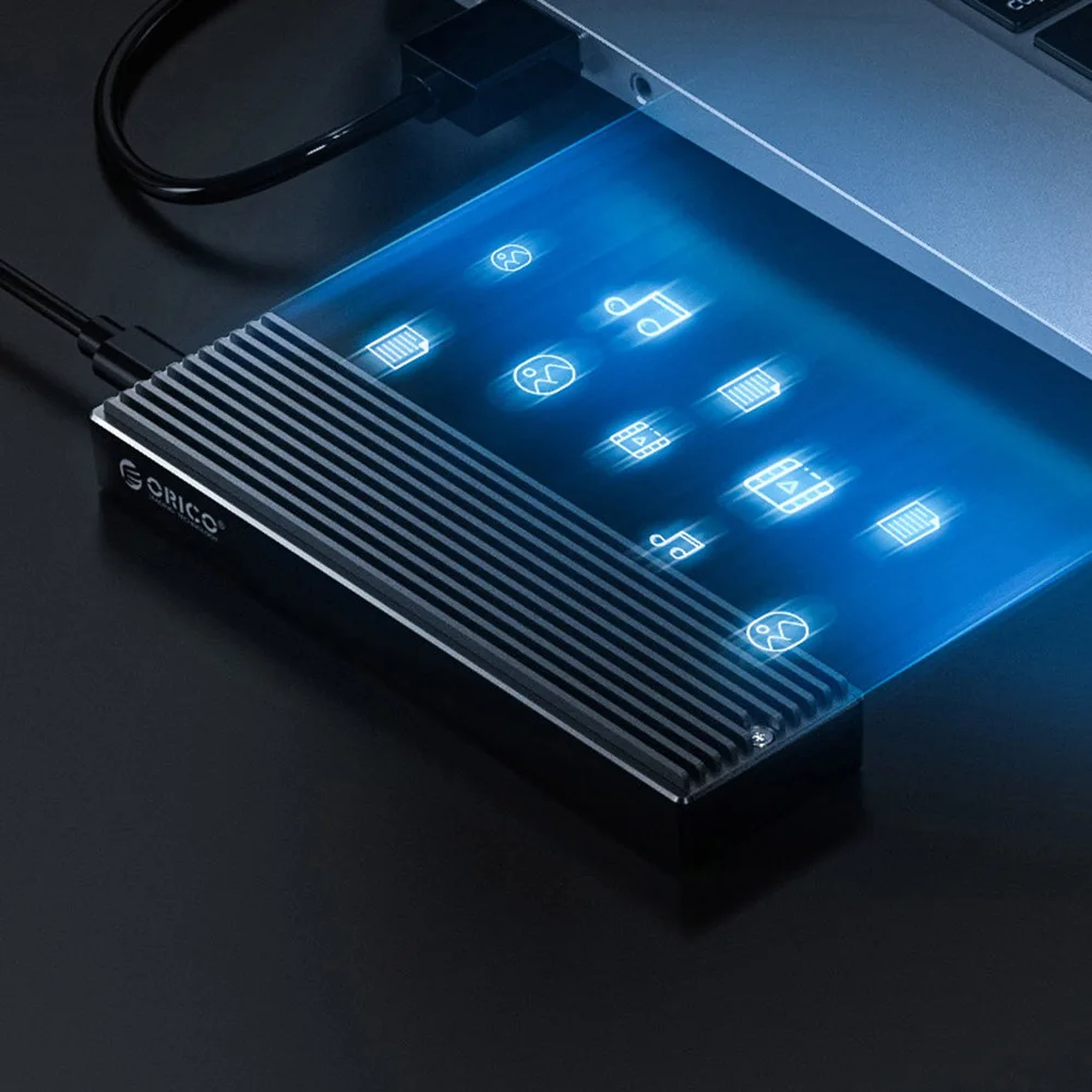 M.2 NVME SSD Enclosure Type-C Solid State Drive Mobile Case HDD Case with USB Cable for M2 SSD 20Gbps / 10Gbps / 5Gbps external hard drive case ssd enclosure hard drive enclosure hard disk case external hard drive box hdd case enclosure