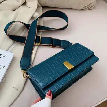 

Vintage Fashion Female Flap Bag 2020 New High Quality Leather Women's Designer Handbag Crocodile pattern Shoulder Messenger Bags