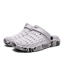 Пара тапочек Летняя обувь с отверстиями летняя новая Нескользящая пляжная обувь Студенческие сандалии большого размера Мужская и женская обувь из ПВХ