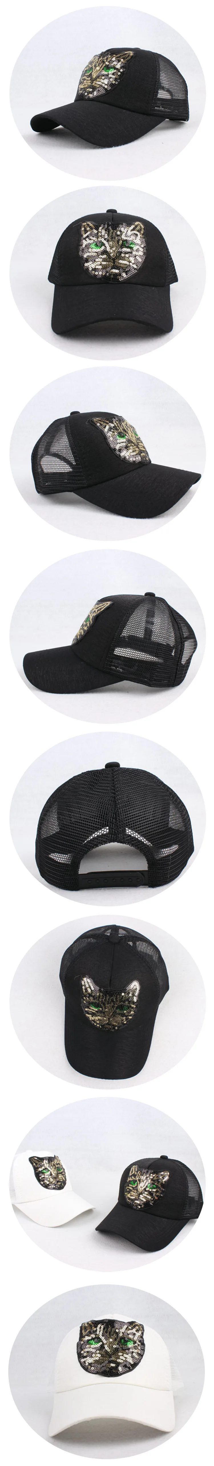 Модные бейсбольные кепки с вышивкой в виде животных для мужчин и женщин, Снэпбэк хип-хоп шляпа, летние дышащие сетчатые солнцезащитные кепки унисекс