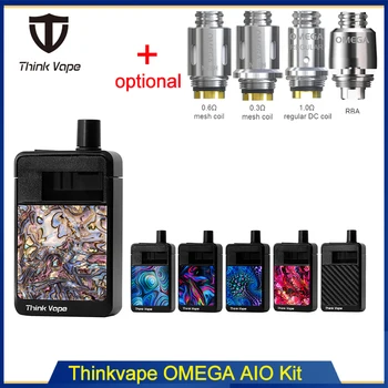 

Original Thinkvape OMEGA AIO Starter Kit 1200mAh rebuildable pod system 3ML Atomizer fit mesh/ reular DC/RBA Vape Kit