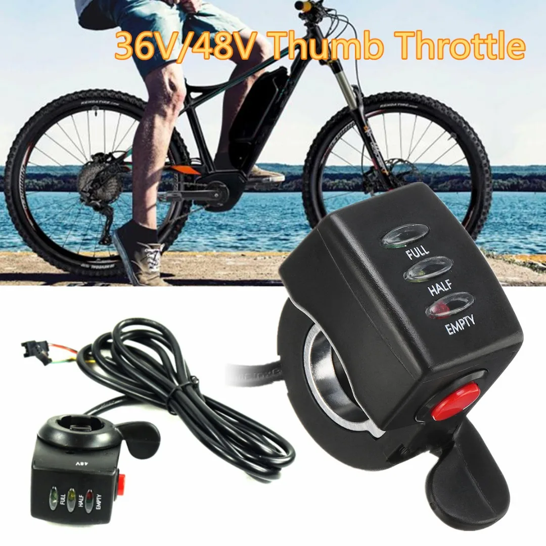 

36V/48V Twist Thumb Throttle Cable Speed Control Switch Suitable for lithium E-bike Electric Bike Scooter Electric Bicycle Parts
