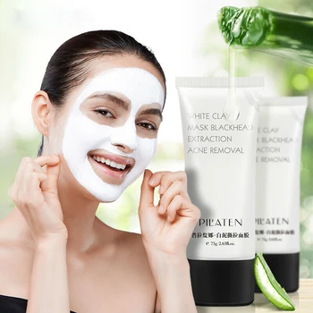

1 Pc Facial Deep Cleaning White Clay Face Mask Blackhead Removal Acne Treatment Moisturizing Whitening Shrink Pore Skin Care