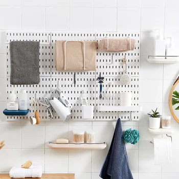 

Northern European-Style Wire-wrap Board Storage Shelf Kitchen Cutting Board Wall Hanging Wall Hole Punched Organizing Rack Seaso