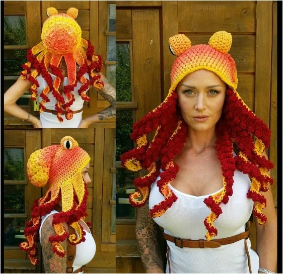 Crochet Octopus Hat Very Good Birthday 