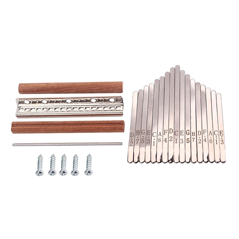 1 Набор стальных Kalimba Mbira DIY 17 клавиш с большим пальцем фортепианный мост части