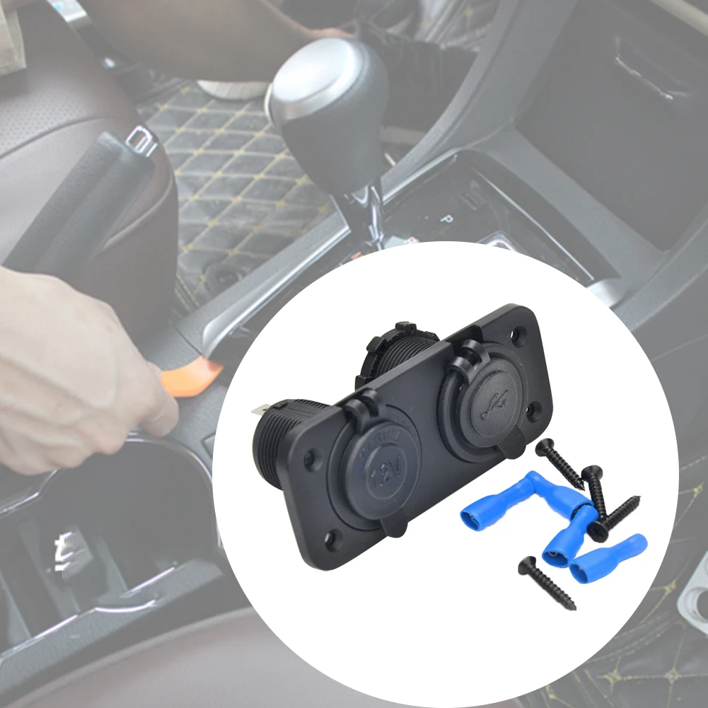 5V 2.1A 12V Dual USB Автомобильное зарядное устройство с панелью водонепроницаемый адаптер питания розетка для автомобиля лодки грузовика мотоцикла