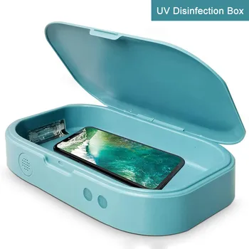 

UV-C Sterilizer Tray Disinfection Box UV Sterilizer Box Phone Cleaner Sanitizer Disinfector Face Masks UV Sterilization