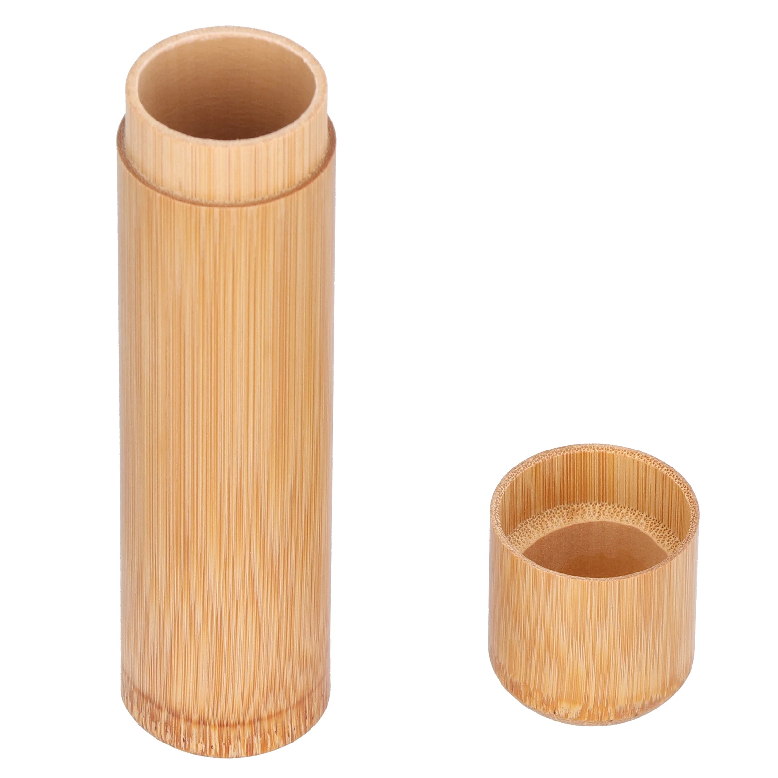 Round Bamboo Tea Canister Storage Container For Coffee Beans Nuts tea tin box tea canister