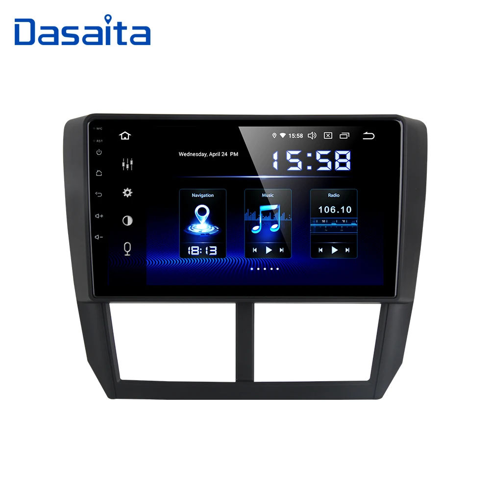 Dasaita 9 "DSP радио автомобиль 1 Din Android 9,0 для Subaru Forester gps 2016 2017 2018 Bluetooth 64G rom HDMI 1080P видео