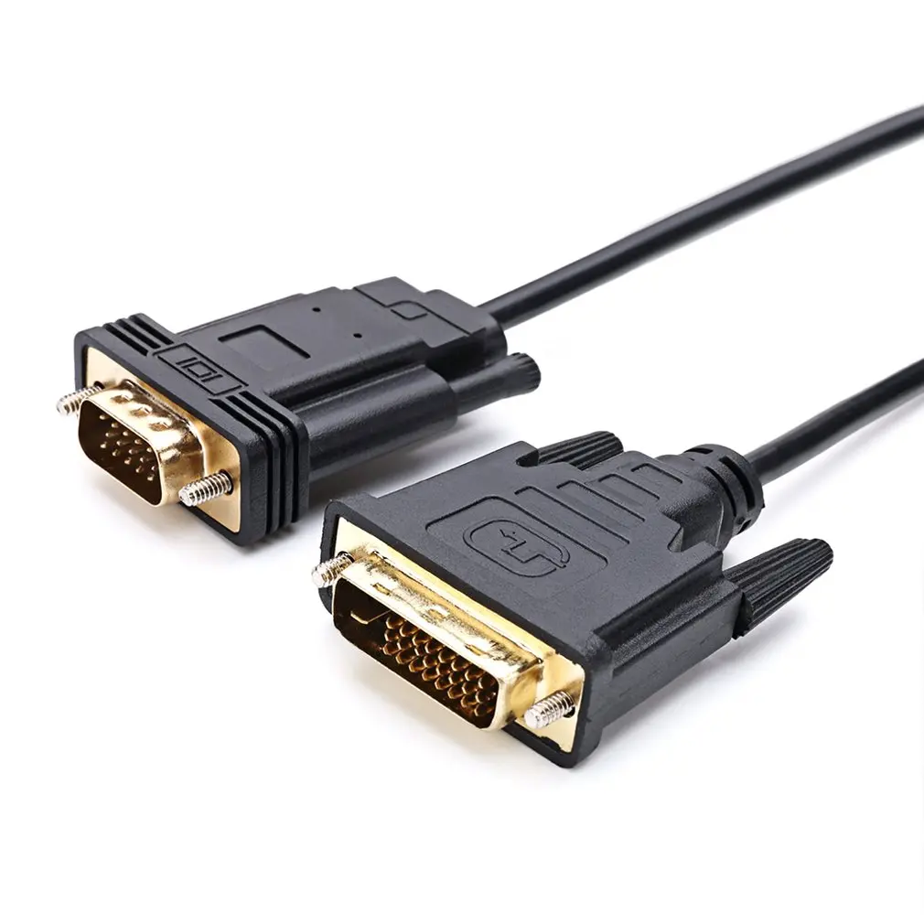 DVI 24+ 1 папа к VGA папа адаптер видео кабель конвертер 24+ 1 25Pin DVI-D к VGA 1080P для проектора ТВ для ПК