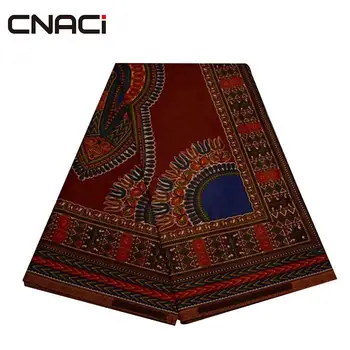 

CNACI High Quality African Dashiki Fabric 6 Yards/Piece Polyester Tissu Africain Veritable Wax African Ankara Fabrics For Sewing