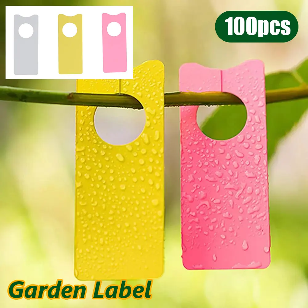100pcs Garden Plant Hanging Label Tag Waterproof Plastic Seed Name Card Marker Sign Board Multifunction Flower Seeding | Дом и сад