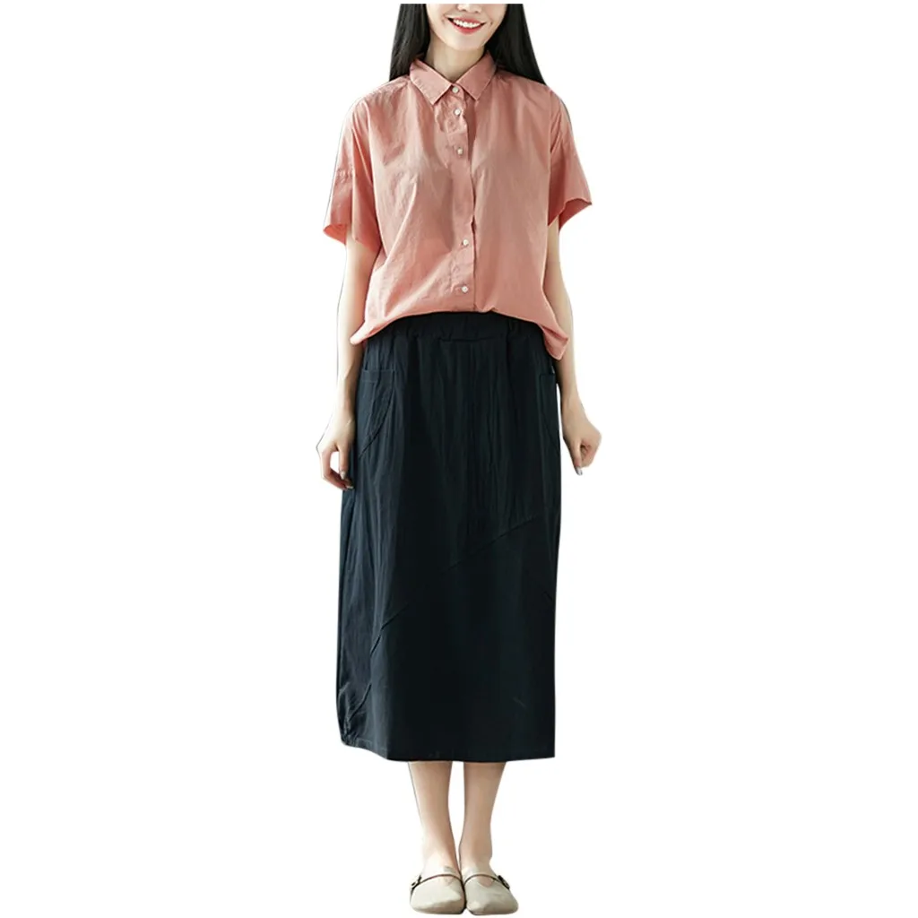 Женская неспешная, размера плюс, строчка, Ретро стиль, свободная, до середины икры, летняя юбка, юбка женска, юбки женски, кожаня юбка, юбка, карандаш