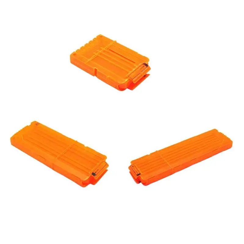6-18 Orange Reload Clip For Nerf Magazine Round Darts Replacement Toy Gun Soft Bullet Clip For Nerf Blaster arma de brinquedo