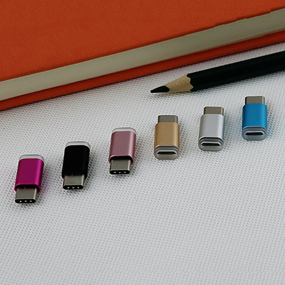 100 шт. металлический usb-адаптер Mirco для кабелей мобильных телефонов type-C, конвертер для iph