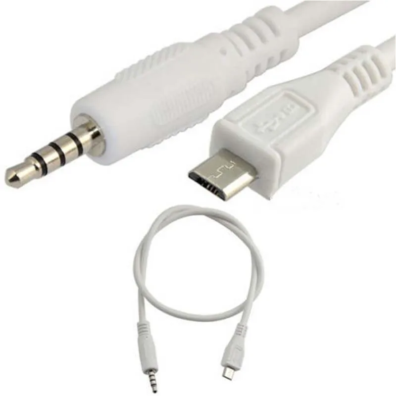 3 5 мм стерео разъем к микро USB 5-контактный штекер M/M адаптер преобразователь Аудио