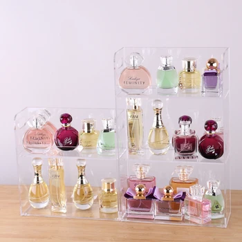 

Acrylic Perfume Holder Jewelry Organizer Makeup Display Stand Coemetics Storage Case Perfume Display Box