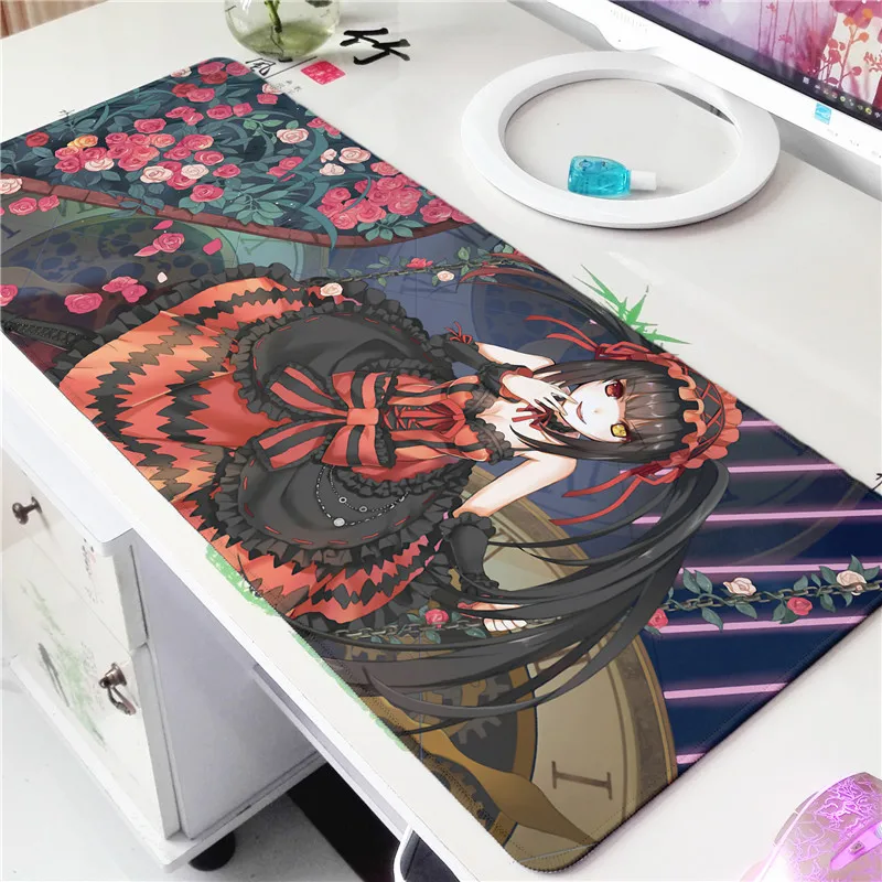 80 см x 30 см L XL японский аниме большой коврик для мыши игровой коврик для мыши девушка друг сестра кошмар Дата живой Tokisaki Kurumi dakimakura