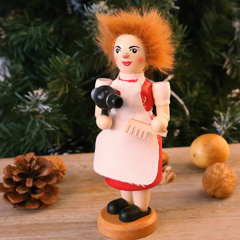 

Christmas Wooden Hand Painted Cleaner Smoker Dolls Statue Pipe Puppet Incense Burners Wood Craftwork Home Decoration R3481