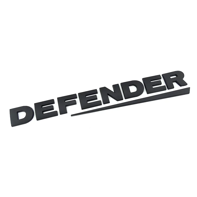 Пластиковый черный цвет 3D надпись значок наклейка буквы 90 110 защитник Задняя эмблема для LAND ROVER - Цвет: Matt black