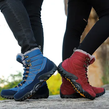 Par de zapatos de senderismo de invierno para hombre y mujer, Botas tácticas antideslizantes impermeables para exterior, escalada, caza