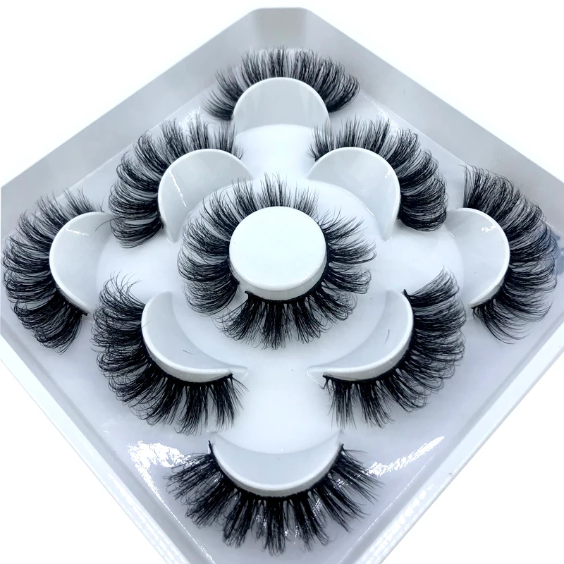 New 5 pairs 8-25mm natural 3D false eyelashes fake lashes makeup kit