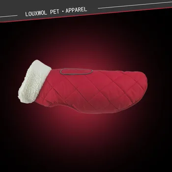 

Fleece Collar Dog Jacket Coats Reflective Vest Dogs Winter Apparel Parka Warm Cotton Puppy fur Jacket small Medium Large Dogs XS