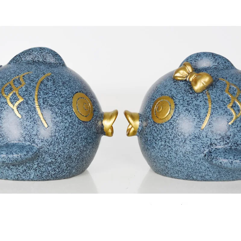 Забавная Классическая пара рыбы полимерная Копилка в виде поросенка креативное абстрактное украшение в виде рыбы копилка для денег Забавная Классическая пара рыбы полимерная Копилка в виде поросенка креативное абстрактное украшение в виде рыбы копилка для денег