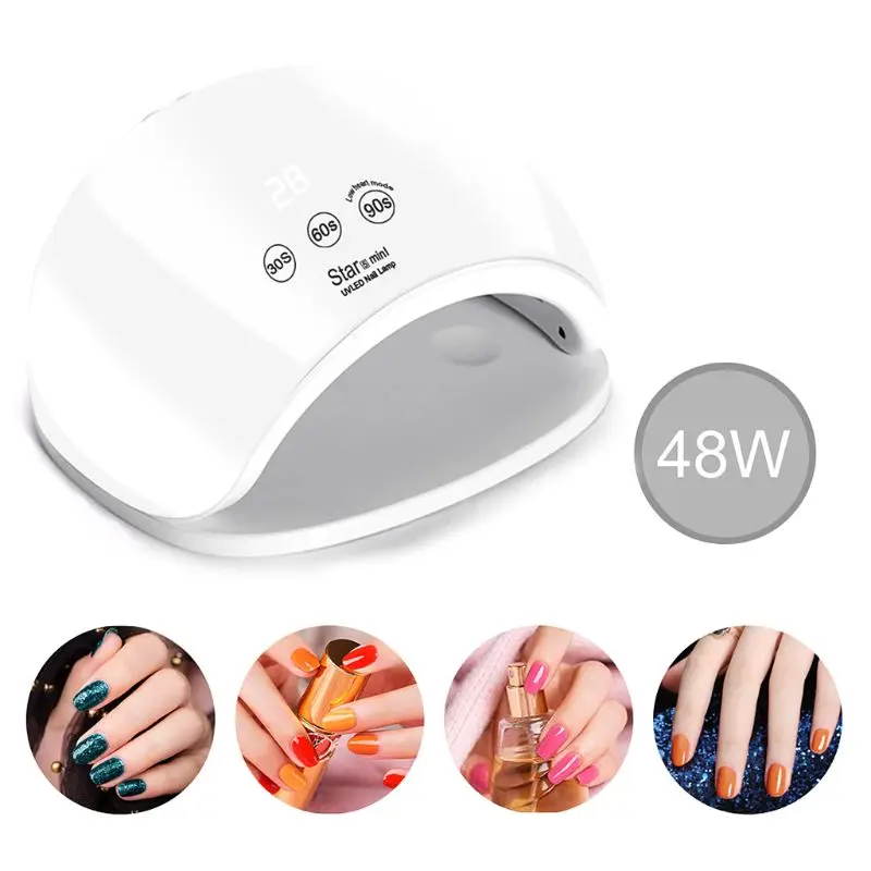 

48W Nail Lamp UV Dryer for UV Gel Nails Dryer Infrared Sensor Timer Settings Manicure Machine 21pcs LED Curing Lamp Light T4MB