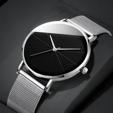 

2021 Minimalist Men's Fashion Watches Simple Men Business Ultra Thin Stainless Steel Mesh Belt Quartz Watch relogio masculino