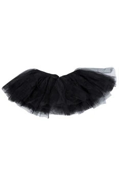 

Adult Dance Tutu Petticoat Layered Organza Lace Mini Skirt Black