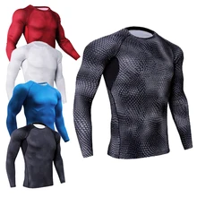 Красивая спортивная Облегающая рубашка для фитнеса, облегающая спортивная мужская тренировочная майка для бега, силовой тренировки, Новинка