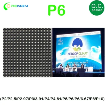 

P6 RGB panel HD screen 64x32 dot matrix indoor SMD led module 192x96mm Full Color LED Wall