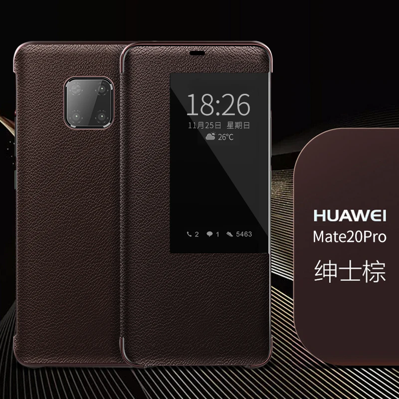Крышка смартфона для huawei mate 20 Pro из натуральной кожи воловья кожа флип чехол для huawei mate 20 авто спящий Пробуждение