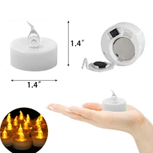 

Christmas LED Candle Light 100 Hours Realistic Flickering Bulb Battery Operated Tea Lights Warm Yellow Electric Fake Candle