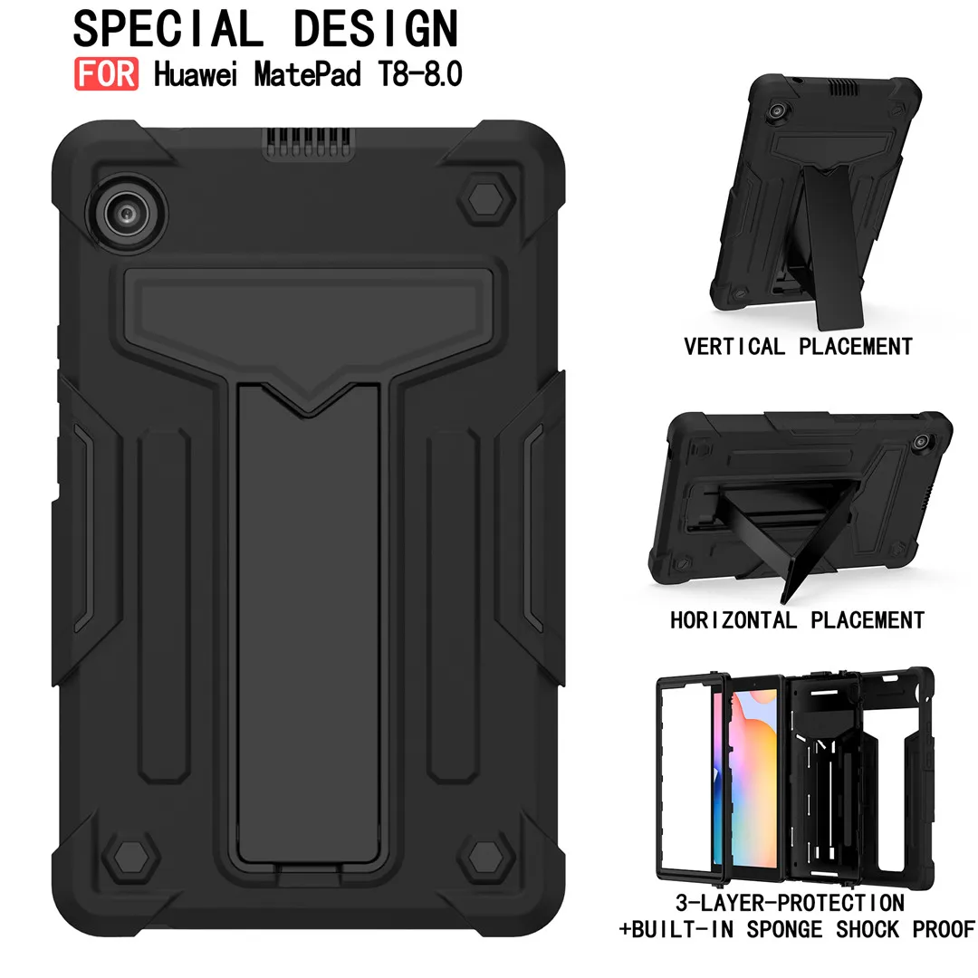 Чехол для Huawei MatePad T8 чехол Kobe2-L03/w09 гибридный прочный Чехол-подставка планшетного