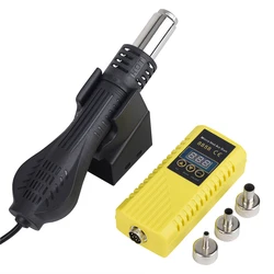 Qhttec – pistolet à Air chaud LCD 700W 8858, Micro Station de soudage, sèche cheveux pour le soudage, buses de pistolet à chaleur, outils de réparation de soudage 