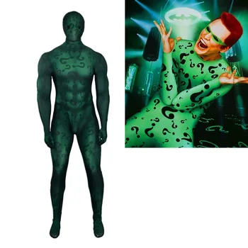 

Movie Riddler Cosplay Jumpsuit Halloween Superman Carnage Cosplay Costume Fashion Figure Suit Drop Ship