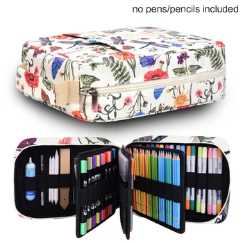 

Large Capacity Pencil Case Holder Slot Polyester Pen Organizer for Watercolor Pens or Markers - Perfect Gift for Artist