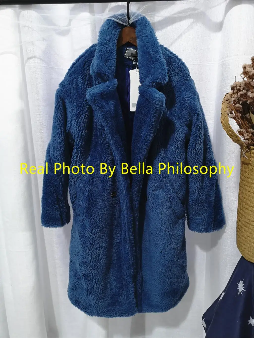 Bella philosophy Wonder Новое теплое длинное пальто из искусственного меха с длинным рукавом женское толстое пальто с мишкой Тедди Повседневная Свободная верхняя одежда больших размеров