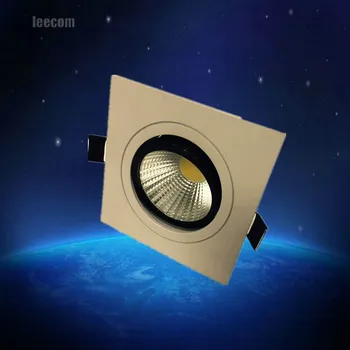 

1pcs Square Bright Recessed Led Square Downlight Cob 7w Led Spot Light Decoration Ceiling Lamp Ac 110v 220v